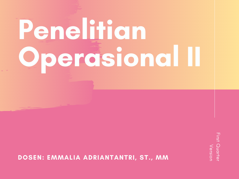GENAP 22-23 PENELITIAN OPERASIONAL II