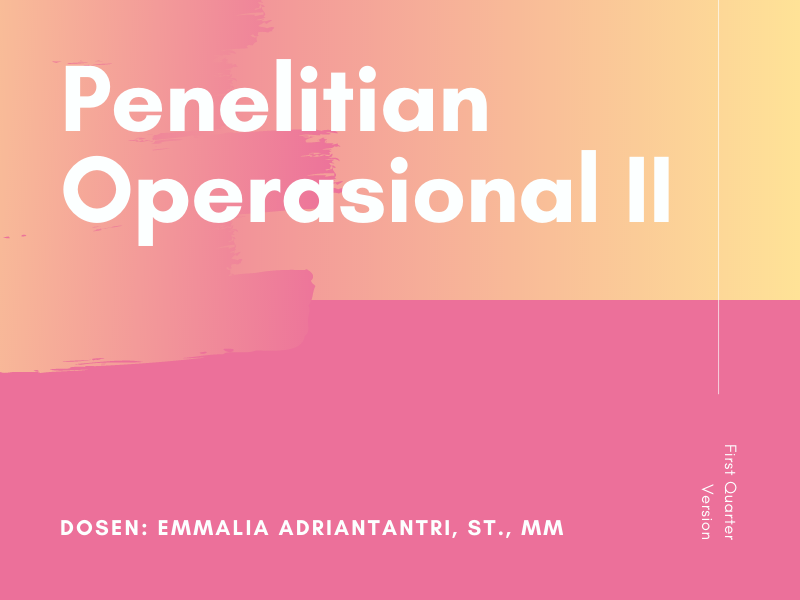 GENAP 23-24 PENELITIAN OPERASIONAL II