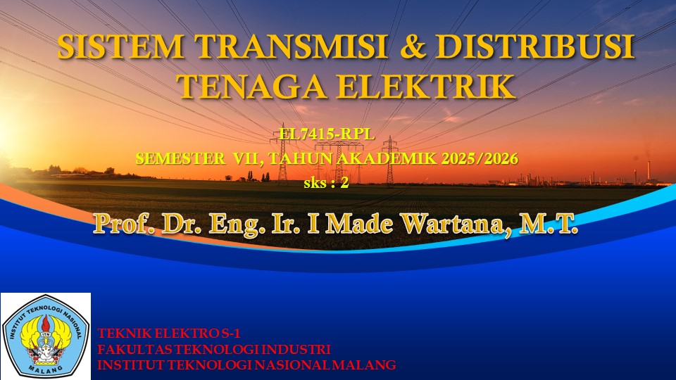 Ganjil-2025_RPL_Sistem Transmisi &amp; Distribusi Daya Elektrik 